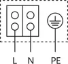 A diagram showing electrical connection points. Produktbild-Vorschau