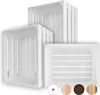 Three white wooden crates of different sizes are arranged in a staggered formation against a white background. Produktbild-Vorschau