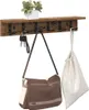 A wall-mounted coat rack with a shelf, hooks, keys, and bags. Podgląd zdjęcia produktu