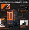 A marketing image showcasing the features of a dehumidifier. Produktbild-Vorschau