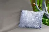 MuchoWow® Outdoor Kissen - Silber glitzert - 50x30 cm - Produktbild-Vorschau 2