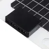 A close-up shot of a black solar charge controller with USB ports, attached to a solar panel. Podgląd zdjęcia produktu