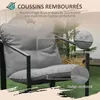 Sweiko Gartenmöbel-Set, 1 Glastisch, 2 Sessel. 1 Sofa, Produktbild-Vorschau 6
