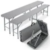 AREBOS 2x Bierbank Klappbar 183x28x43 cm Gartenbank Náhled obrázku produktu 1