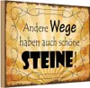vianmo Holzschild 12x18 cm andere Wege auch schöne Steine Produktbild-Vorschau 1