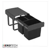 Ekotech EKKO.33 vestavný odpadkový koš 90054162EKJ 2x7 + 15 Náhled obrázku produktu 2