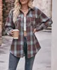 ASKSA Chemisier à carreaux femme Casual Oversized Chemise à Voir les images du produit 4