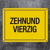 50. Geburtstag Metallschild mit Spruch: Zehnundvierzig Produktbild-Vorschau 2