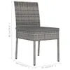 vidaXL Garten-Essstühle 2 Stk. Poly Rattan Grau Produktbild-Vorschau 5