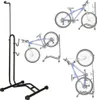 Stojan na bicykel jeden vysoký pevný kovový čierny Náhľad obrázku produktu 2