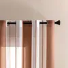 2er Set Gardinen Gestreift Halbtransparent Vorhänge Voile Produktbild-Vorschau 3