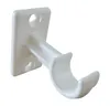 A white plastic bracket for a curtain rod, shown against a white background. Produktbild-Vorschau
