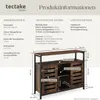 tectake® Sideboard Warrington mit höhenverstellbaren Produktbild-Vorschau 6