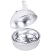 A white electric egg cooker with its lid open, revealing the inner steaming tray. Produktbild-Vorschau