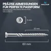 500 WALCUR Terrassenschrauben 5,0 x 60 mm A2 Edelstahl – Produktbild-Vorschau 5