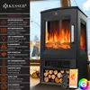 KESSER® Elektrokamin mit Heizung Panorama-Sichtfenster Produktbild-Vorschau 2