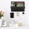 Schlüsselbrett mit Ablage, Schlüsselbrett Holz mit 5 Produktbild-Vorschau 3