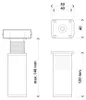 4er Set sossai moderne Möbelfüße in Schwarzmatt 120mm Produktbild-Vorschau 6