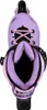 A top-down view of a pair of lavender rollerblades. Produktbild-Vorschau