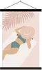 MuchoWow® Textilposter Frau - Hut - Strand 60x90 cm mit Produktbild-Vorschau 1