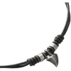 Fossil JF85832 collana da uomo JF 85832 acciaio pelle nero Anteprima dell’immagine prodotto 5