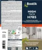 A product label for Bostik High Tack H785 adhesive, showing product details and branding. Produktbild-Vorschau