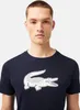 Lacoste Sport Herren T-Shirt Navy mit Krokodilaufdruck Weiß Produktbild-Vorschau 8