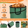 6X Gartensack 170L Pop Up Laubsack Gartenabfallsack XXL Produktbild-Vorschau 4