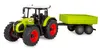 A toy tractor with a trailer, shown from a side-angle on a white background. Produktbild-Vorschau