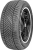 A close-up studio shot of a single car tire mounted on a black rim, isolated on a white background. Produktbild-Vorschau