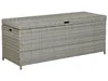 BELIANI Úložný box šedý ratan zahradní terasa 158x63 cm Náhled obrázku produktu 4