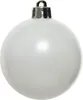 Weihnachtskugeln Kunststoff 10cm 4 Stück - Winterweiß matt Produktbild-Vorschau 1