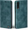 A teal flip case for a Samsung Galaxy A70 phone, shown from the front and back. Produktbild-Vorschau
