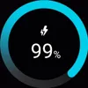A charging indicator showing 99% battery and a lightning bolt symbol. Produktbild-Vorschau