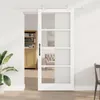 vidaXL Schiebetür Weiß 93 x 211 cm Massivholz Kiefer und Produktbild-Vorschau 2