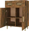 vidaXL Příborník kouřový dub 69,5x34x89 cm výrobek ze dřeva Náhled obrázku produktu 4