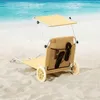 Casaria Chaise longue de plage Crête Beige transat pliable Voir les images du produit 2