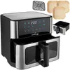 A product collage featuring an air fryer and its accessories. Podgląd zdjęcia produktu