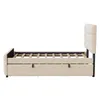 Letto imbottito Merax 90x190 cm con letto estraibile, Anteprima dell’immagine prodotto 6