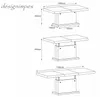 Design Couchtisch Tisch H-333 höhenverstellbar ausziehbar Produktbild-Vorschau 2