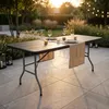 Aga Garten Klapptisch 180x74x74 cm Schwarz Produktbild-Vorschau 3