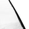 A close-up view of the edge of a transparent luggage cover with a black trim. Náhľad obrázku produktu