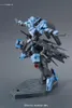 A blue and black Gundam model in a dynamic pose on a display stand. Náhľad obrázku produktu
