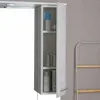 Mobile bagno a terra 105cm con 3 ante quercia bianco | Anteprima dell’immagine prodotto 4