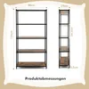 Two views of a shelf unit with dimensions indicated. Náhled obrázku produktu