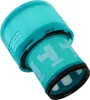 A close-up studio shot of a teal vacuum cleaner filter. Produktbild-Vorschau