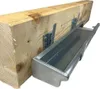 A metal gutter bracket attached to a wooden beam. Produktbild-Vorschau
