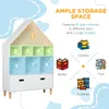 HOMCOM Kinder-Holzregal, Hausform, Kinder-Bücherregal mit 8 Produktbild-Vorschau 4