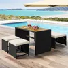 Yaheetech 2-in-1 Gartenmöbel Set aus Polyrattan, inkl. Sofa Produktbild-Vorschau 3