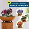 Hoberg LED Pflanzsäule 3D Blumen-Design in Rost-Optik Produktbild-Vorschau 3